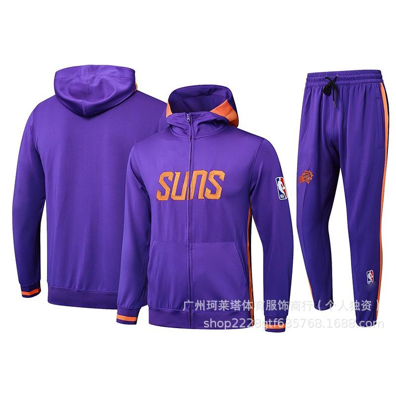 Maglia da allenamento da basket a maniche lunghe con cappuccio squadra NBA uomo Lakers Cavaliers Celtics Jazz Bulls Spurs Warriors