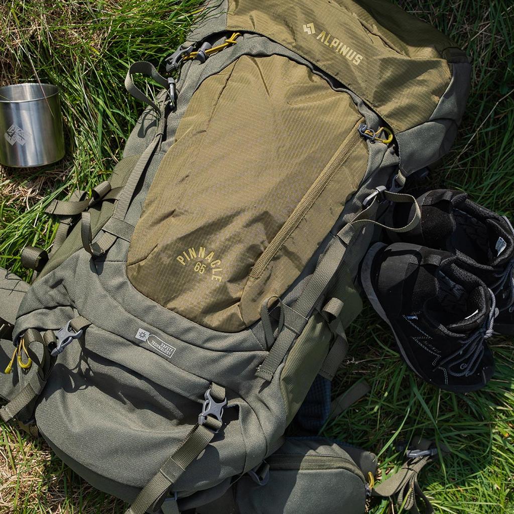 Alpinus Pinnacle 65 Backpack Olive Nh35033