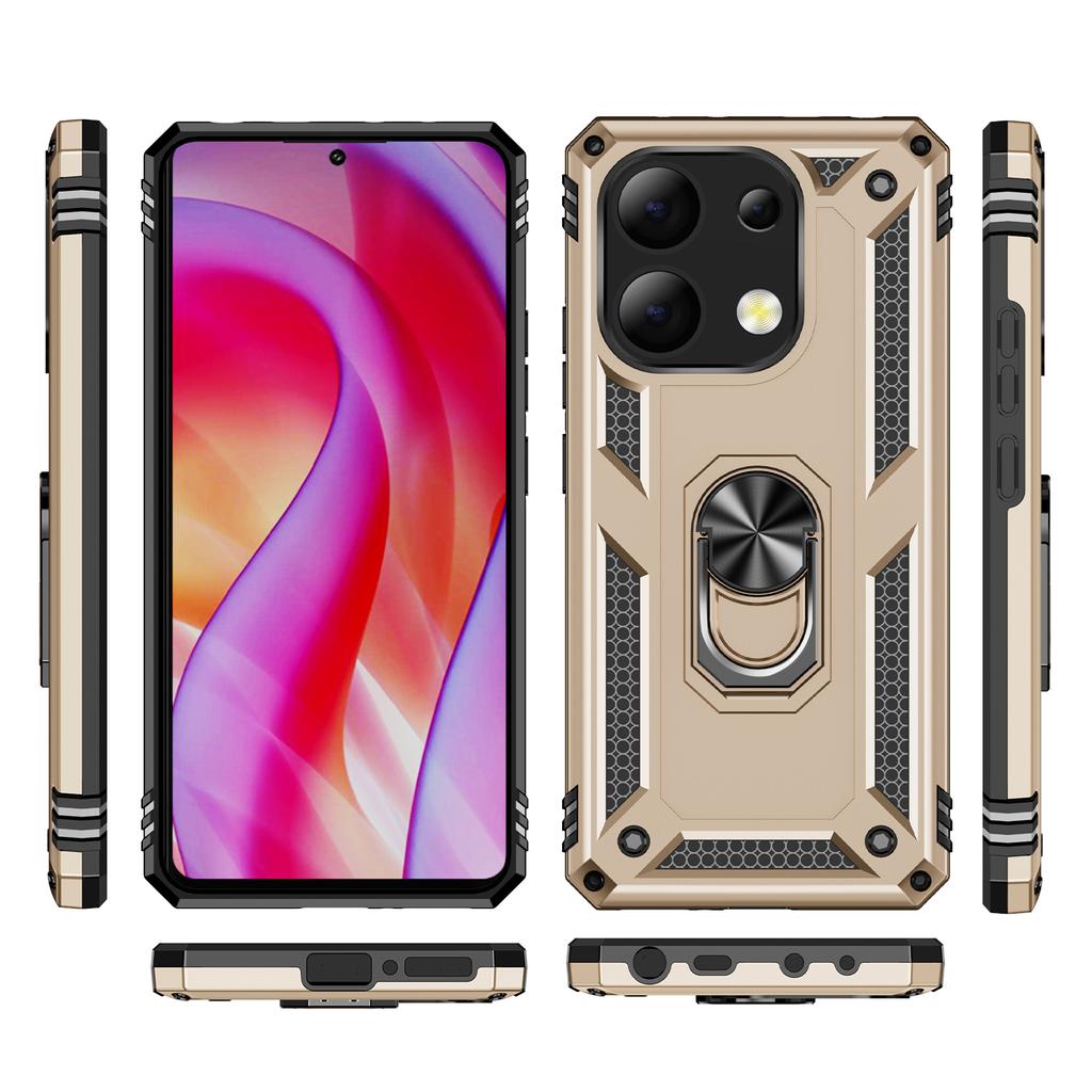 Do Xiaomi Redmi Note 13 4G Etui PC+TPU Wstrząsoodporne etui na telefon z podstawką