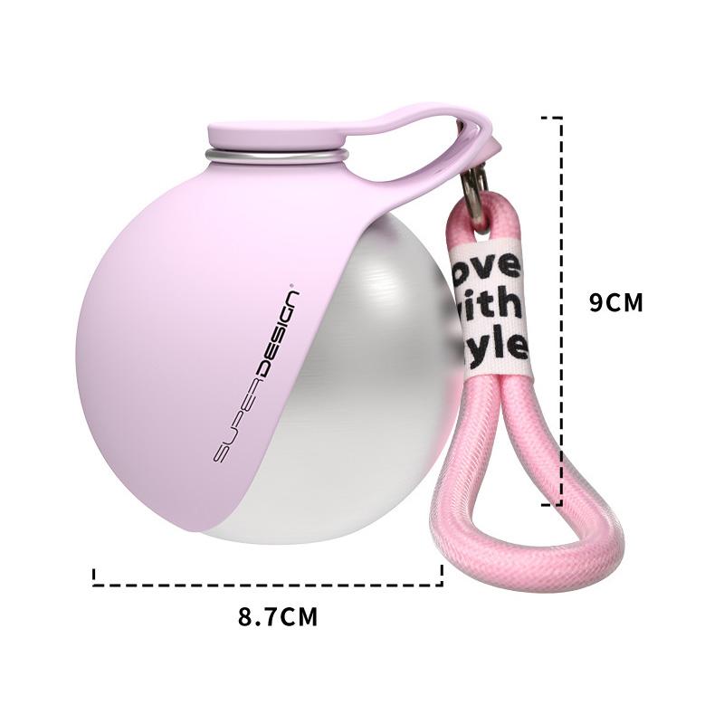 Portable Pet Water Bottle 285ml Stainless Steel Leakproof Design With Silicone Bowl Outdoor Travel Drinking Tool for Dogs Cats
