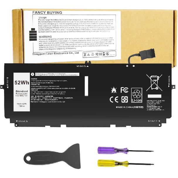 Fancy Buying 52Wh 722KK FP86V Laptop Battery for Dell XPS 13 9300 XPS 13 9310 XPS 13 9380 P117G P117G002 P117G001 Series Notebook 0WN0N0 WN0N0 02XXFW