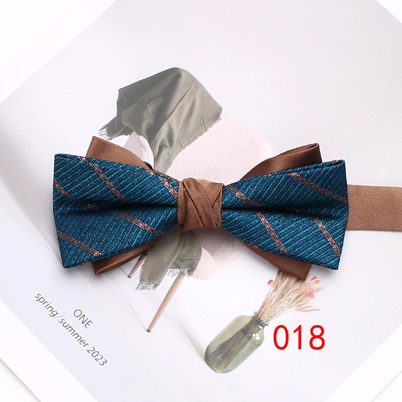Rael Striped Bow Tie Plaid Polyester Bow Tie Men'S Casual Shirt Accessories Bow Tie