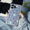 Simple Classic Phone Case For Iphone 17E 16E 16 14 15 Plus 17 Air 13 12 11 Pro Max Minimalist Shell Lovely Cherry Flower Cover