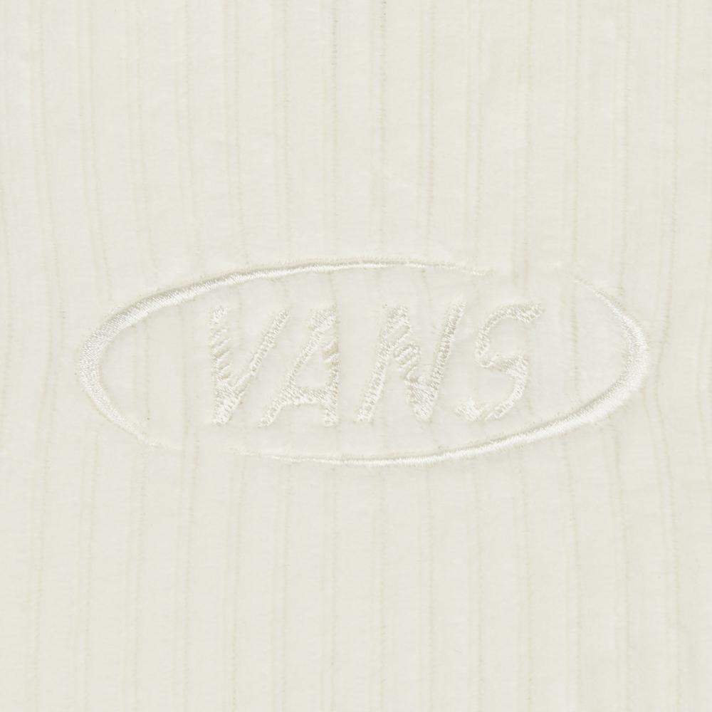 Vans Kangaroo Pocket Embroidered Logo Hoodie Women Tops White VN0A54LP3KS