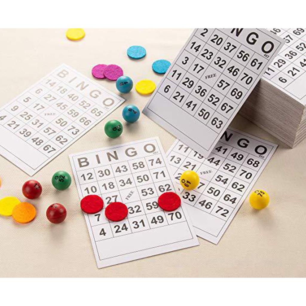 60 Pcs Non-repetitive Bingo Game Cards Disposable Family Party Games Cards Plaything Childrens Toys Easy To Play