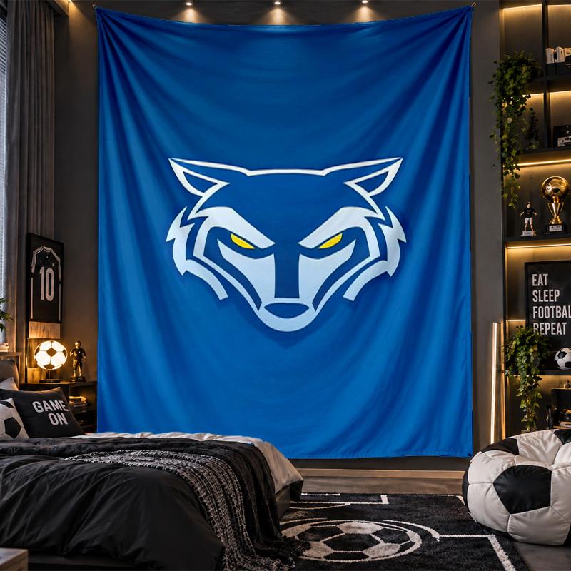 Wall Hanging Tapestry Warrington Wolves Print Cloth for Living Room Bedroom Home Decor
