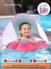 Swimbobo Baby Pink Swimming Ring with Underarm Support and Sunshade