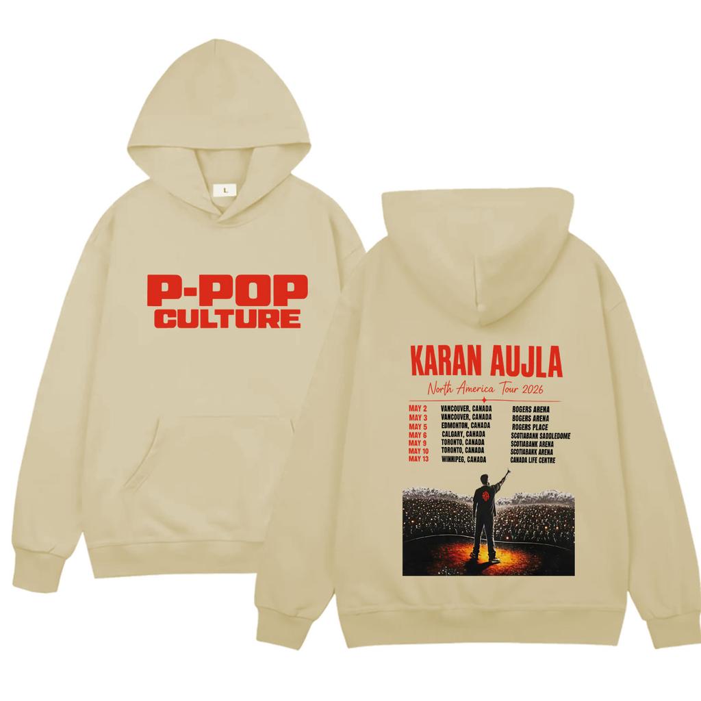 Rapper Karan Aujla P-Pop Kultur Album Tour Hoodies Herren Freizeit Frühling Herbst Fans Musik Lockere Sweatshirts Unisex