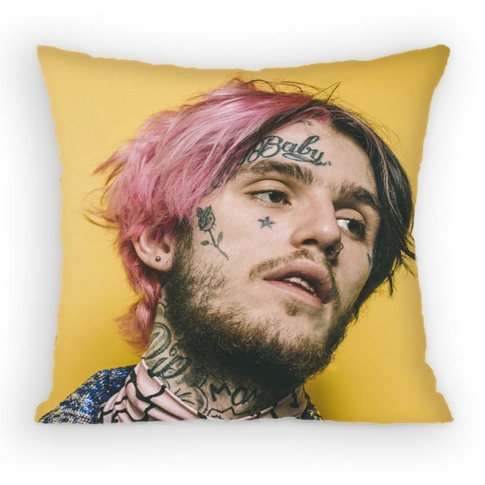 Rapper LLil Peep Hellboy Pillow Case Antidustmite Pillowcase Invisible zipper silky short plush Sofa cushion cover