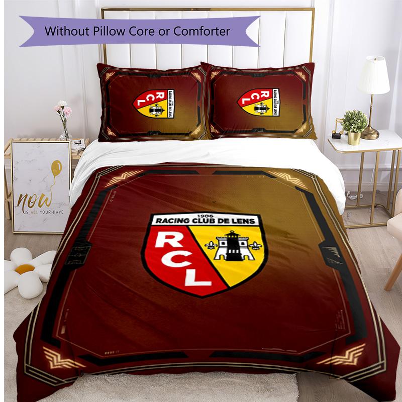 Lens FC Printed 3PCS Bedding Set Breathable Duvet Cover with Pillowcases Decorative Bed Linen for Bedroom Home