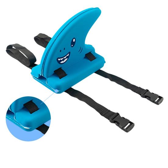 Swimming Shark Back Fin Adjustable Belt EVA Cloth Fin Shaped Float Freestyle Training Aid Toddlers Boys Girls Safety Swimming Gear