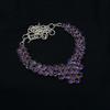 Amethyst Gemstone : 925 Sterling Silver Handmade Multi shape Stone Necklace Jewelry