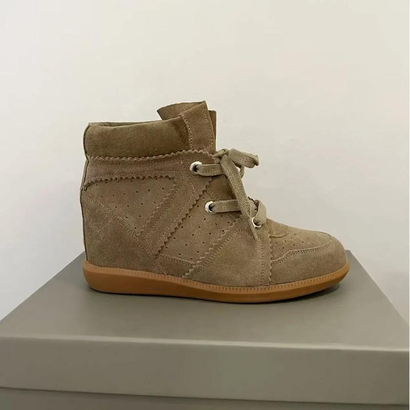 Shoes Women Suede Hidden Wedge Ankle