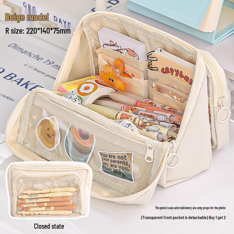 Nine-Layer Ita Bag Pencil Case - Large Capacity, Stylish, DIY, Girl's Trend, Simple Stationery Box