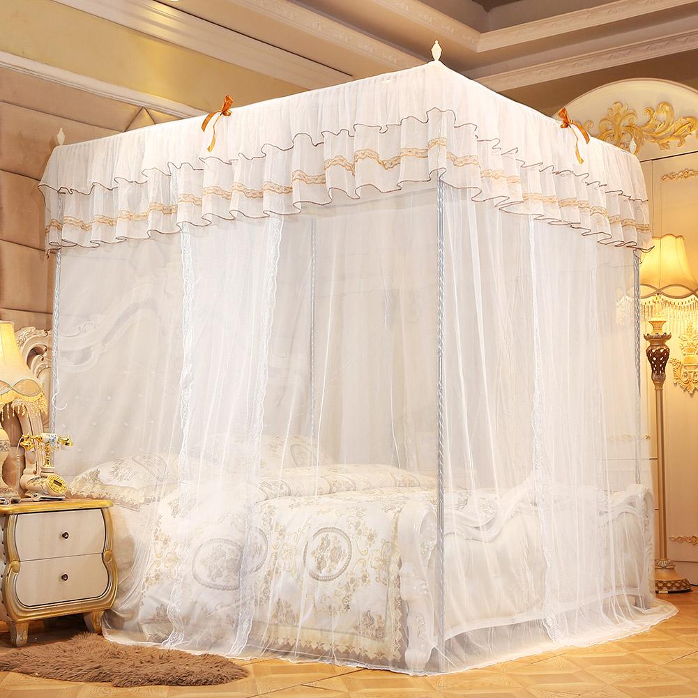 Luxury Princess Four Corner Post Bed Curtain Canopy Netting Mosquito Net Bedding