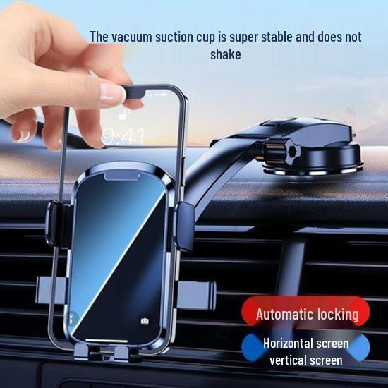 Telescopic Gravity Suction Car Phone Holder for Horizontal Screens