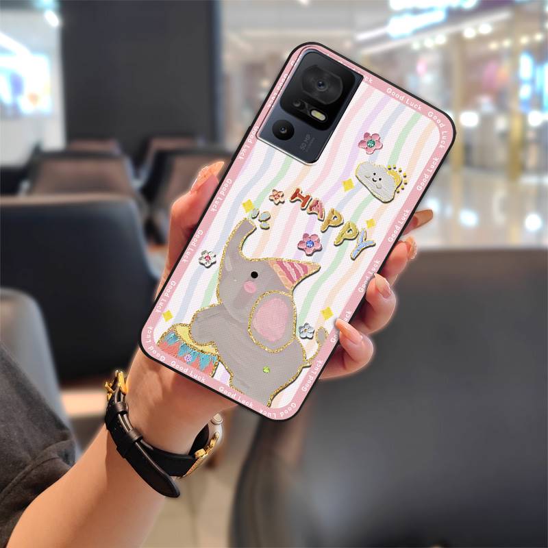 Silicone Full Wrap Phone Case For TCL 40SE/T610K Soft Case Anti-dust Anti-knock Shockproof Back Cover Cute Waterproof
