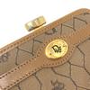 Dior Kisslock coin purse case coin purse Leather Brown/GoldHardware