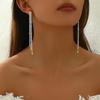 Fashionably Simple Diamond-studded Ring, Bracelet, Earrings And Necklace Set For Women. Bridal Jewelry Set.