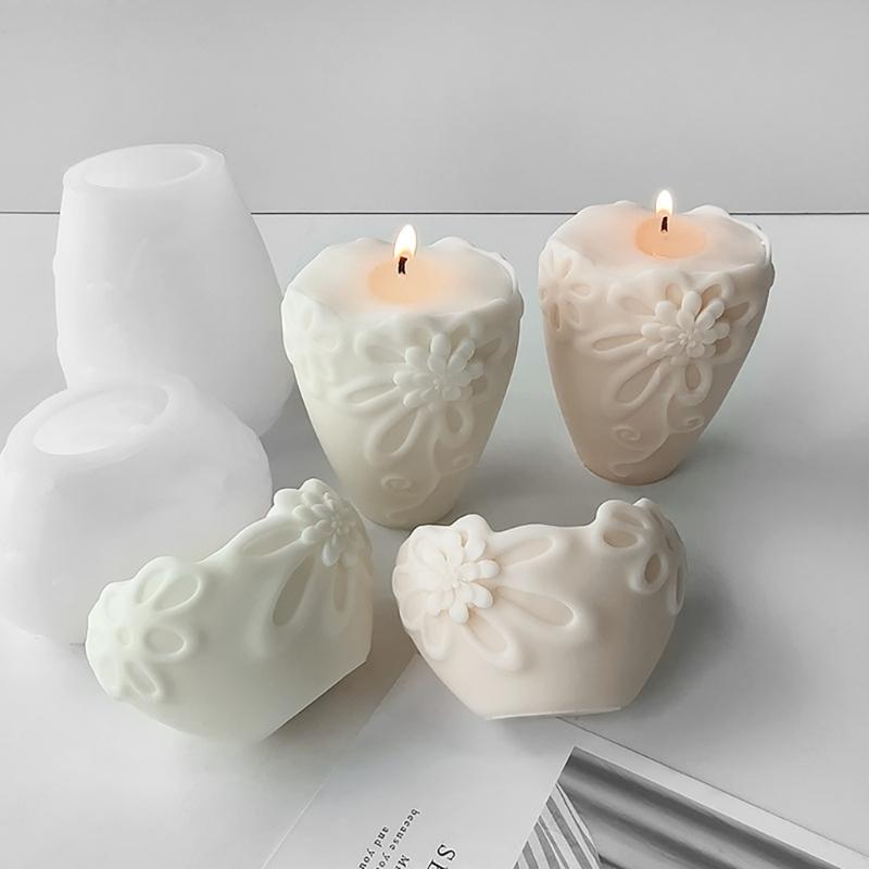 Silicone Soap Mold Silicone Candle Molds Hydrangea Flower Shape Clay Mould Silicone Soap Making Molds Silicone Texture