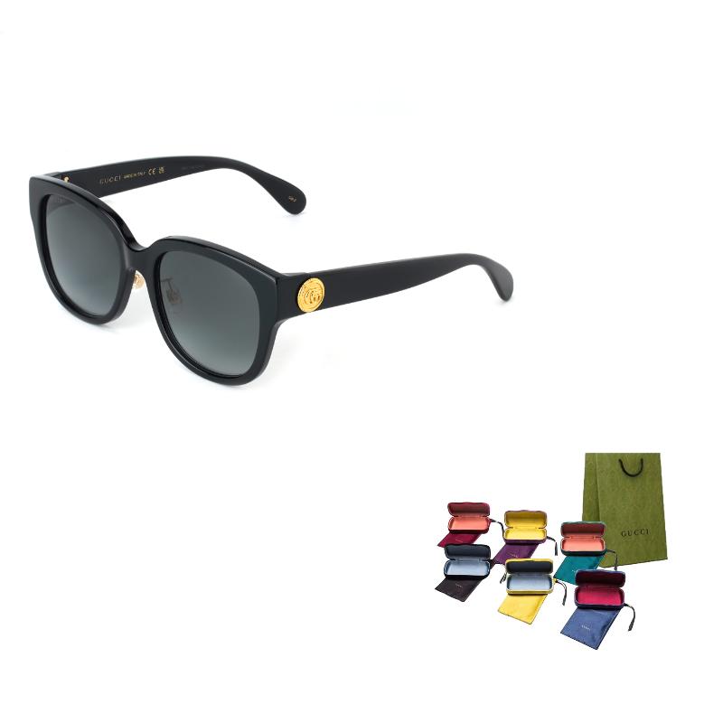 

GUCCI Irregular Shape Sunglasses Unisex Black 55 чёрный