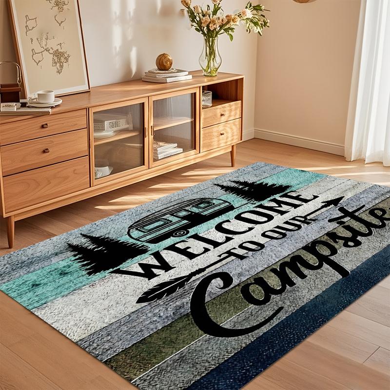 Modern Printed Kitchen Floor Mats, Washable Anti-Slip Carpet for Laundry Room Corridors, Entrance Door Pads, Home Decor