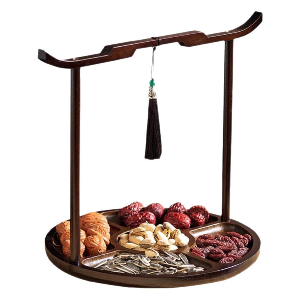 Antique Bamboo Serving Tray Handheld Snack Holder Multipurpose Zen-Inspired Tray  Bedroom S коричневый