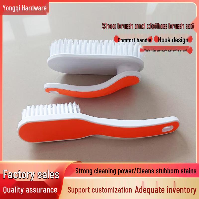 Multifunctional Soft Bristle Shoe & Laundry Brush - Gentle on Shoes & Fabrics Single Shoe Brush (Pink)