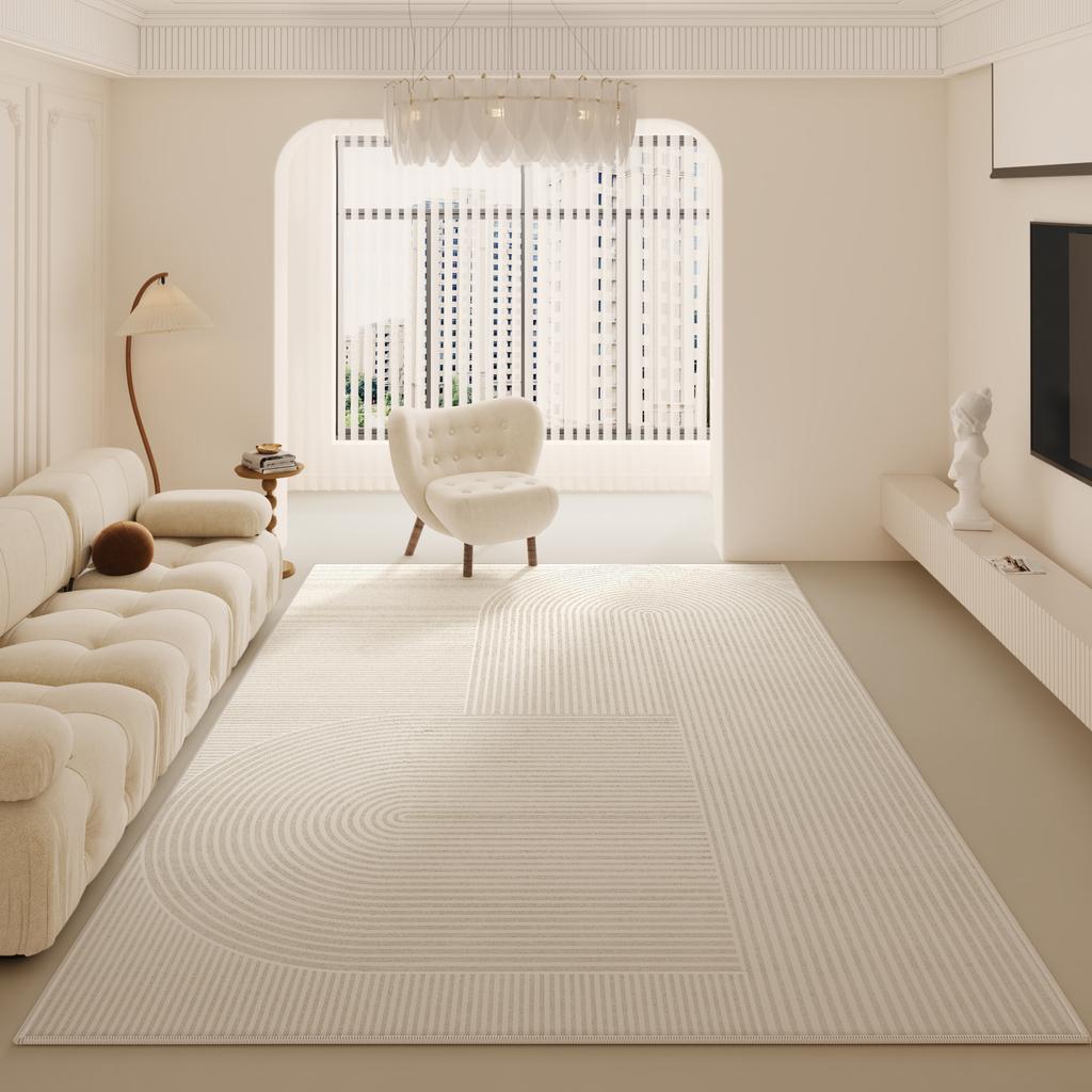 Winter Simple Home Cream Style Carpet Living Room Three-proof Loop Pile Home Bedside Blanket Bedroom Carpet Full Spread