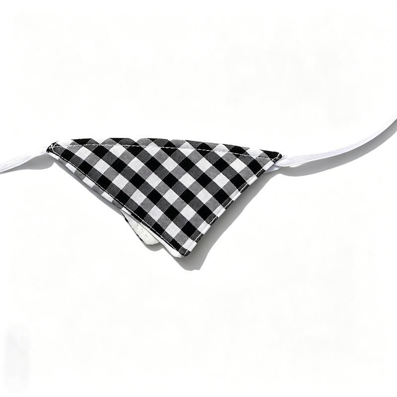 Baby Doll Triangle Scarf and Bib - Plaid/Solid Color Options