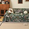 1pc Jungle Bunny Pattern Sofa Towel All-cover Jacquard Sofa Throw Blanket With Tassels Couch Protector Four Seasons Universal