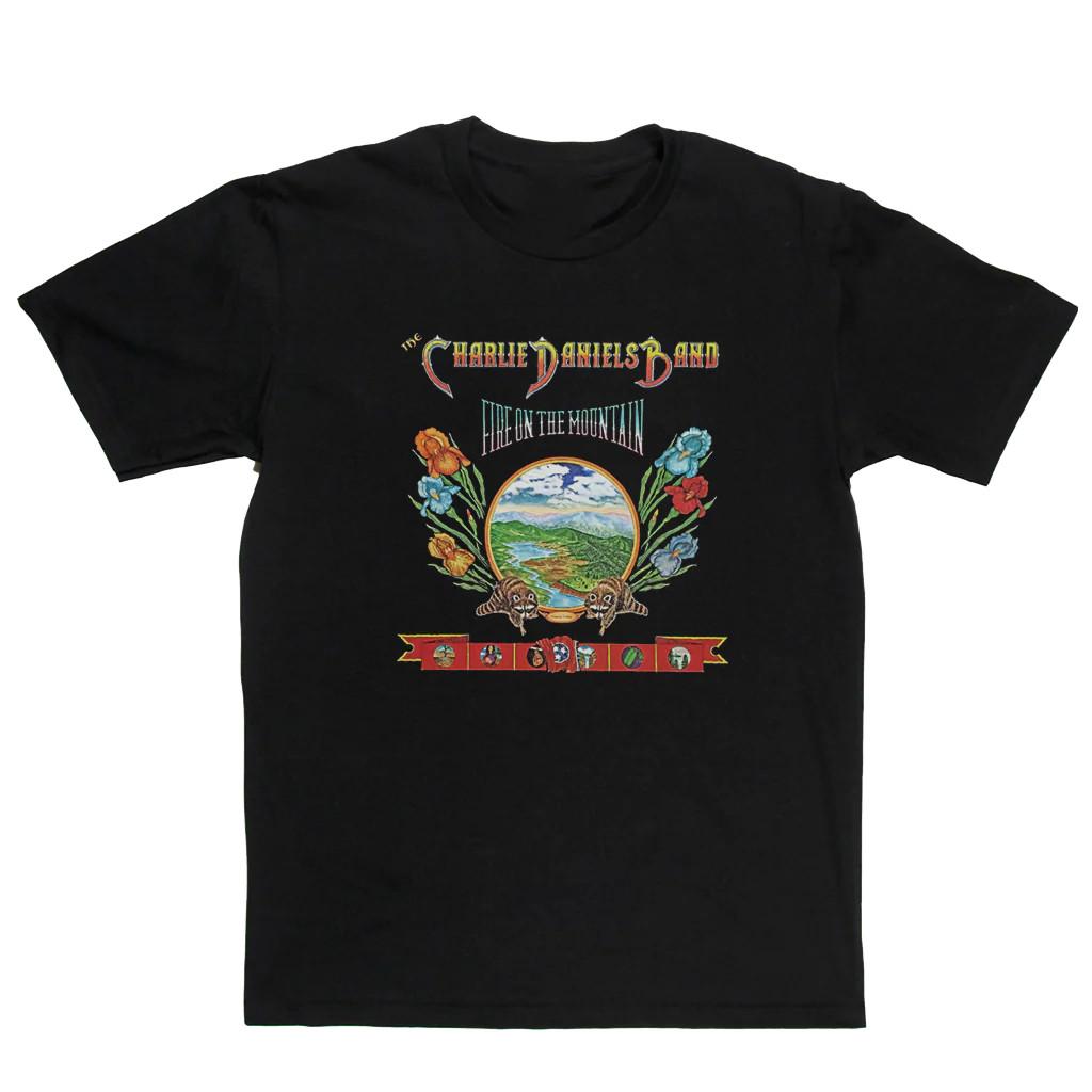 Vtg The Charlie Daniels Band Fire On The Mountain Cotton Black S-5XL Shirt KK269 S разноцветный
