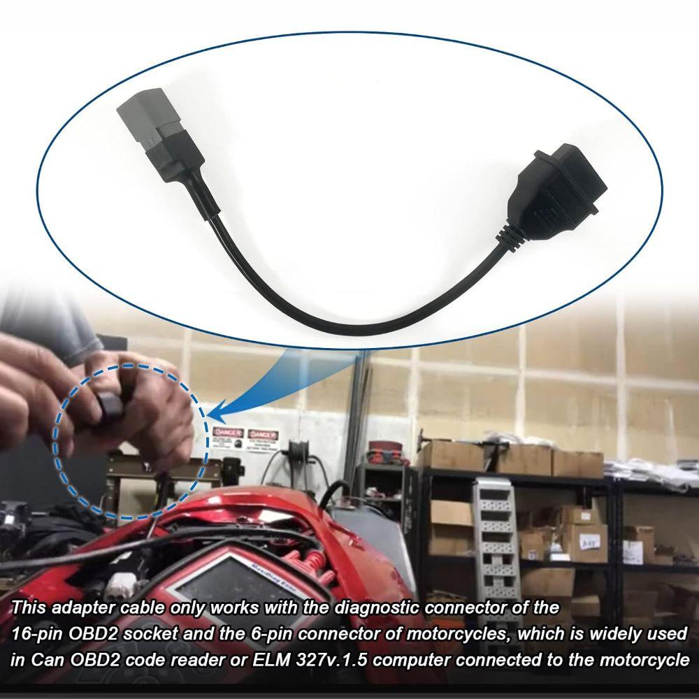 OBD2 OBD2 Adapter Cable Black Extension Cable Adapter Convenient ATV Scanner Cable