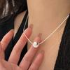 925 Silver Necklace Bead Pendant Simple for Women Wedding Engagement Jewelry Fashion Classics Gift Party High Quality