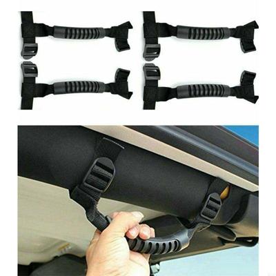 2025 New Door Pull Rope Roof Grab Handle Roll Bar Grip Strap for JK JKU TJ 2011-2016 4pcs