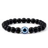 Boho Evil Eye Flower Beaded Stretch Bracelet for Men and Women - Yoga Energy Bracelet