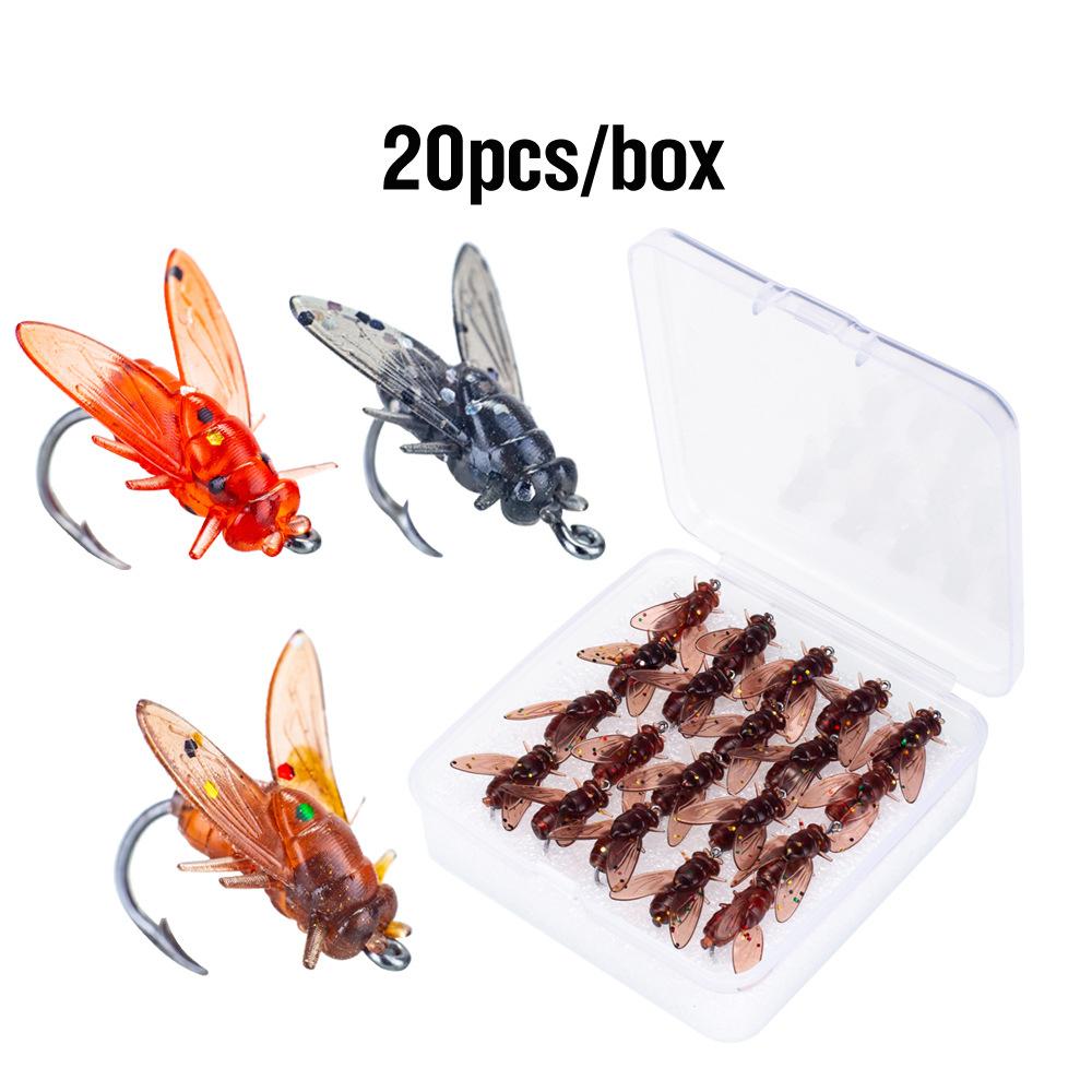 20 pezzi Esca Bionica per Pesca a Mosca Esca da Pesca a Mosca per Trota Esca Swim Baits Attrezzatura da Pesca Pesca in Torrente Pesca alla Trota
