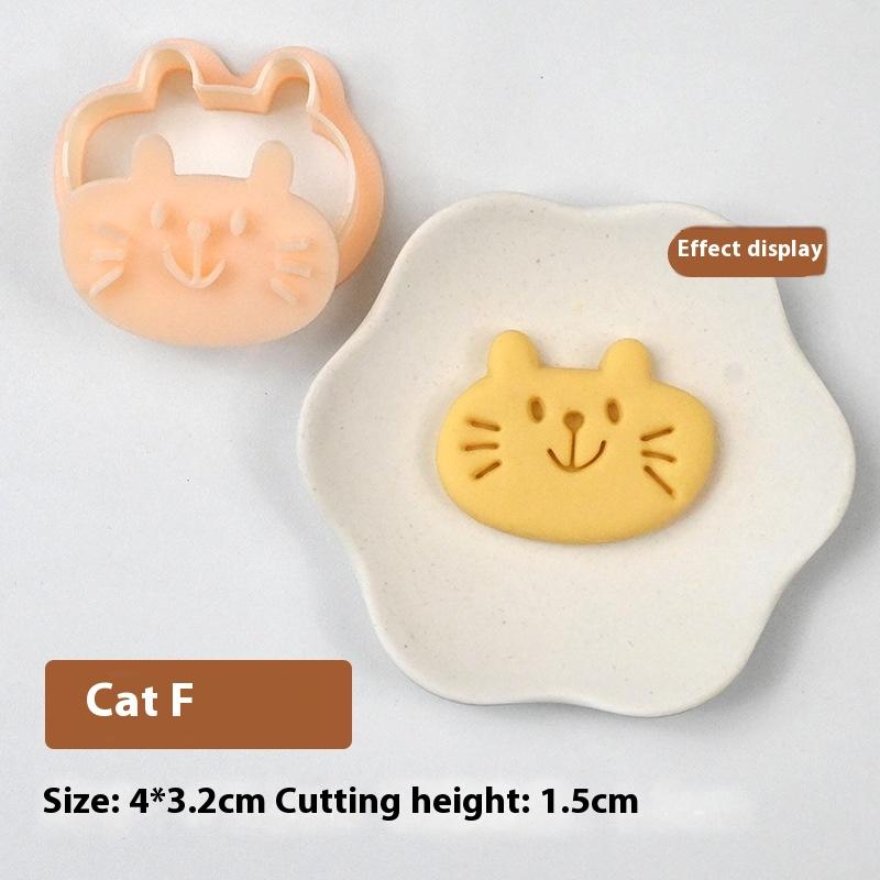 Cartoon Cat Fish Shape Cookie Stamps Cat Paw Biscuit Embossers Molds Fondant Cake Decoration Tools Outdoor Tableware