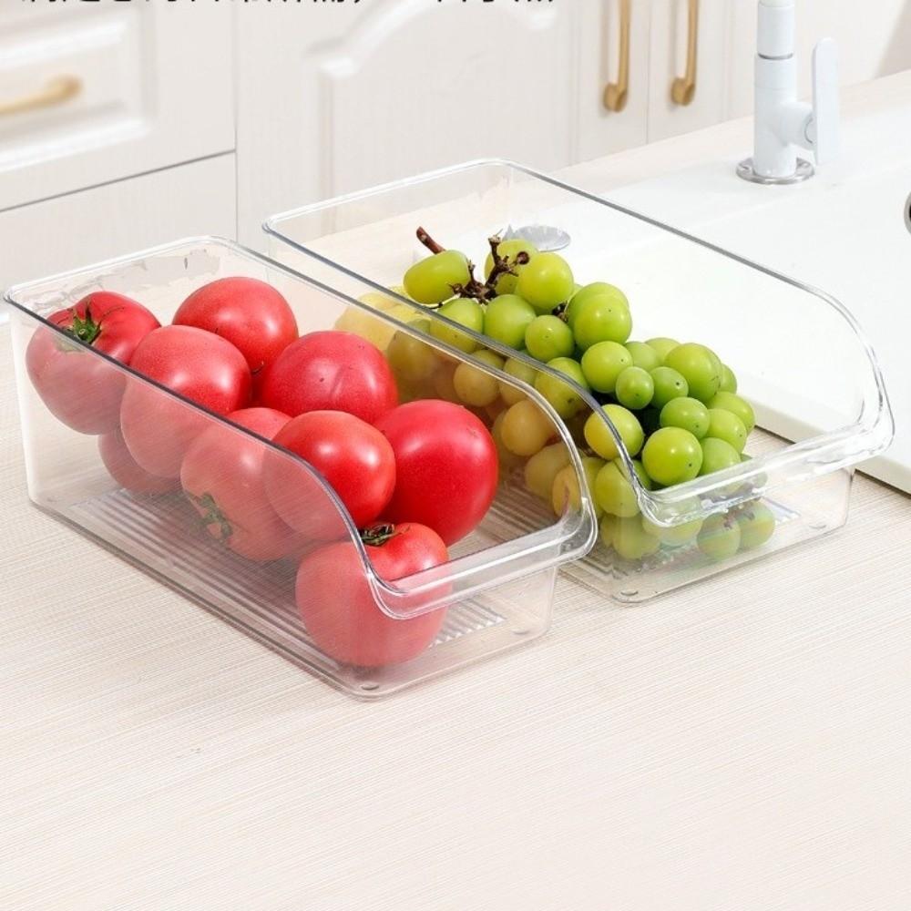3pcs Transparent Fridge Organizer Box PET Fridge Organizer Containers Egg Storage