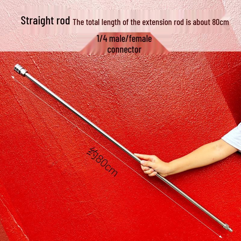 High-Pressure Washer 39cm Stainless Steel Extension Wand with 1/4" Quick Connect Male/Female Connector.