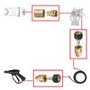 8pcs Brass High Pressure Hose connect quickly Kit, Replacement Parts, M22 to 3/8'' Washer