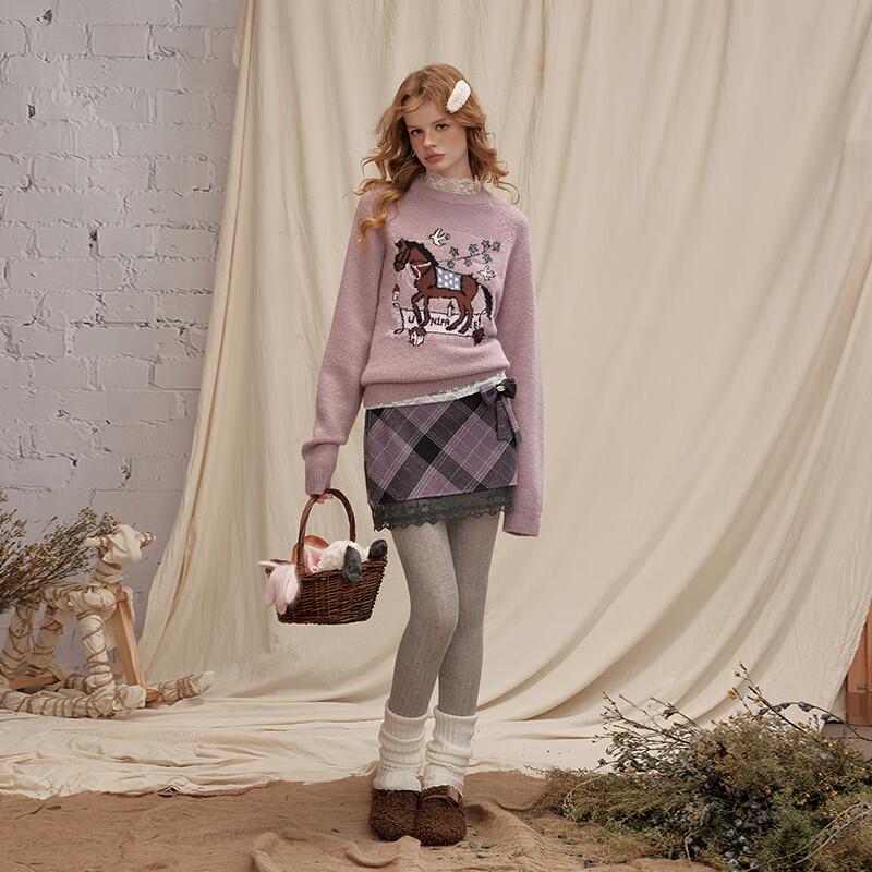 unifree Little Horse Jacquard Sweater