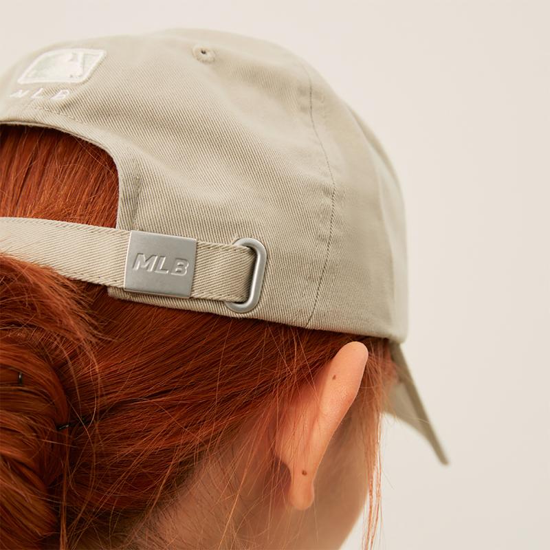 MLB Cotton Baseball Cap For Sun Protection Unisex Ecru Fashion 3ACPV015N-50BGM