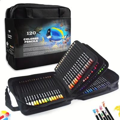 Set di 120 matite colorate con astuccio con cerniera | Mine colorate di qualità con anima morbida per artisti adulti, professionisti e coloristi