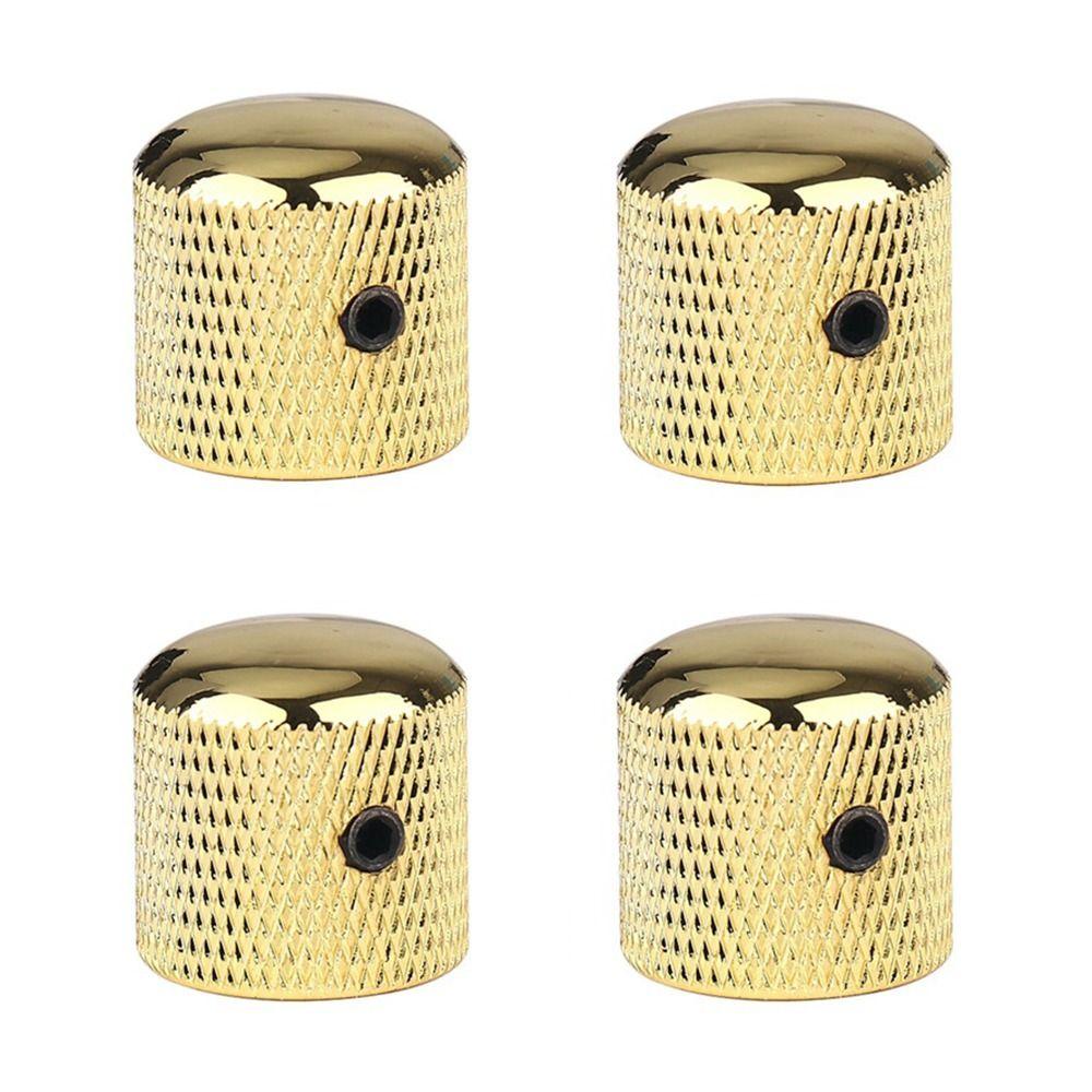 4 Pcs High Grade Metal Guitar Knobs Enhanced Tone Control Durable Guitar Brass Potentiometer Easy To Use Sturdy