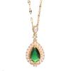 Supply Water Drop Necklace Women'S Retro Simple Fresh Natural Pendant Collarbone Chain