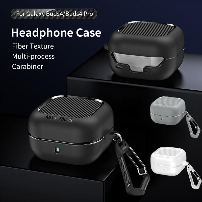 Protective Case For Samsung Galaxy Buds 4 Pro Cover Earbuds Accessories Shockproof Keychain Bags Coque Capa Funda