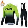 Winter Cycling Jersey Set Long Sleeve Thermal Insulated Bike Riding Suit Team Edition Men Women