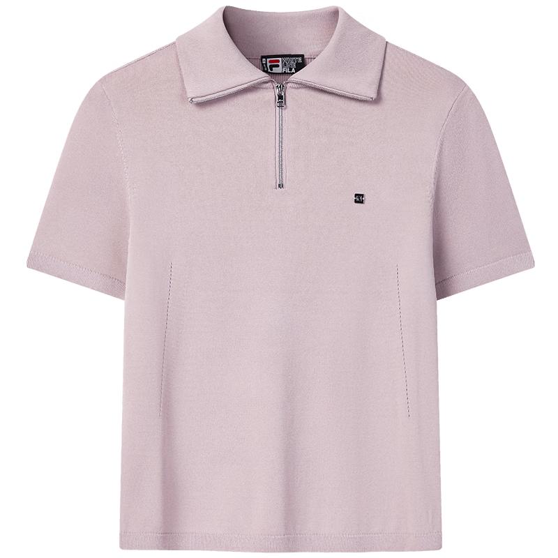 

FILA Women s Short Sleeve Polo Knit Top M