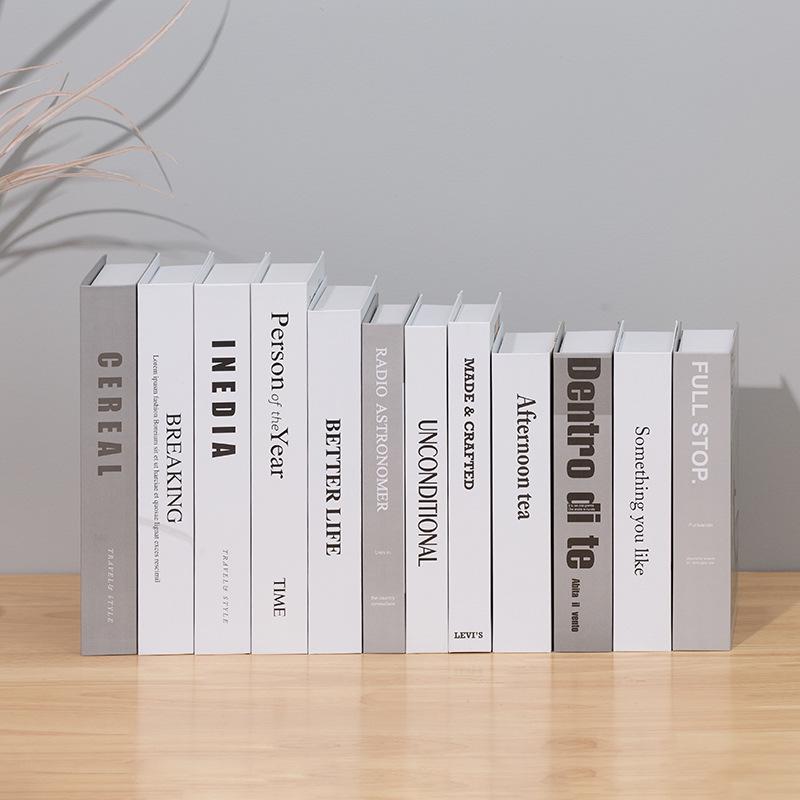 Nordic Minimalist Decorative Bookshelf Props for Modern Living Room and Wine Cabinet Display